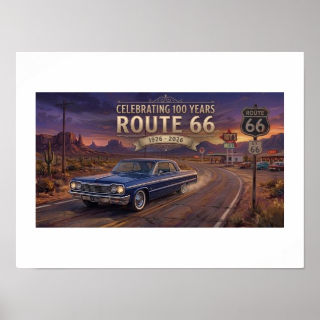 Affiche 100 Ans de Route 66 (Devant)