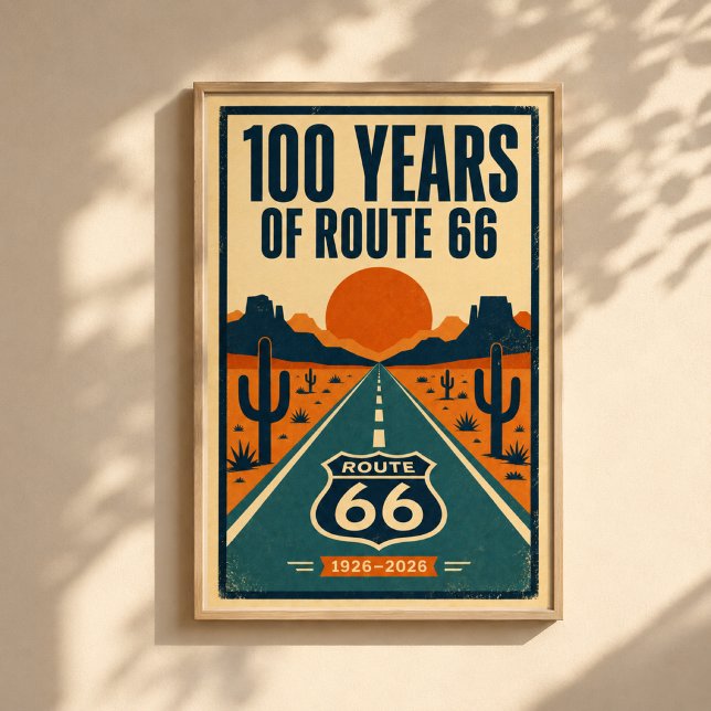 Affiche 100 ans de Route 66 Litho Centenaire (Créateur téléchargé)