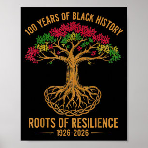 Affiche 100 ans d'histoire noire racines de résilience