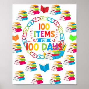 Affiche 100 Articles pour 100 Jours 100e Jour de l'école C