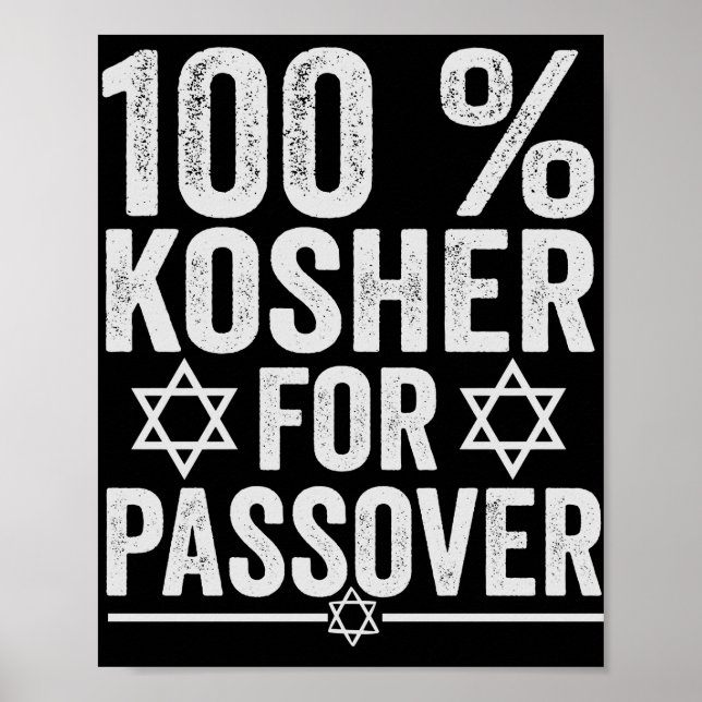 Affiche 100% casher pour Pâque drôle Pessa'h (Devant)