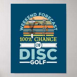 Affiche 100 Chance De Disque Golf Frolf Tosser Récréatif