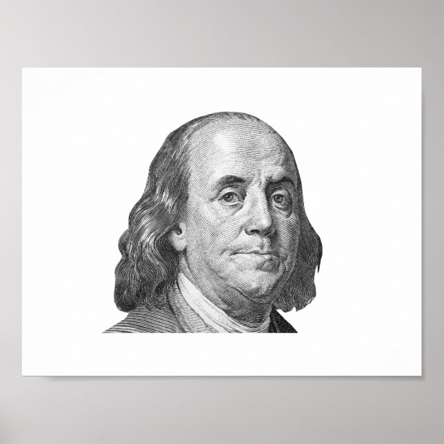Affiche 100 dollars, Benjamin Franklin (Devant)