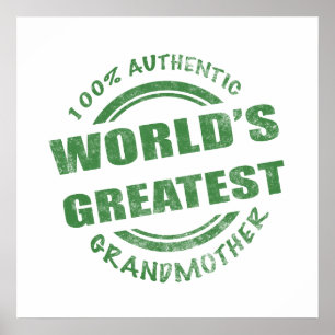 Affiche 100% Grand-mère authentique