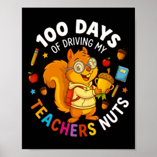 Affiche 100 jours à rendre mon professeur fou écureuil étu