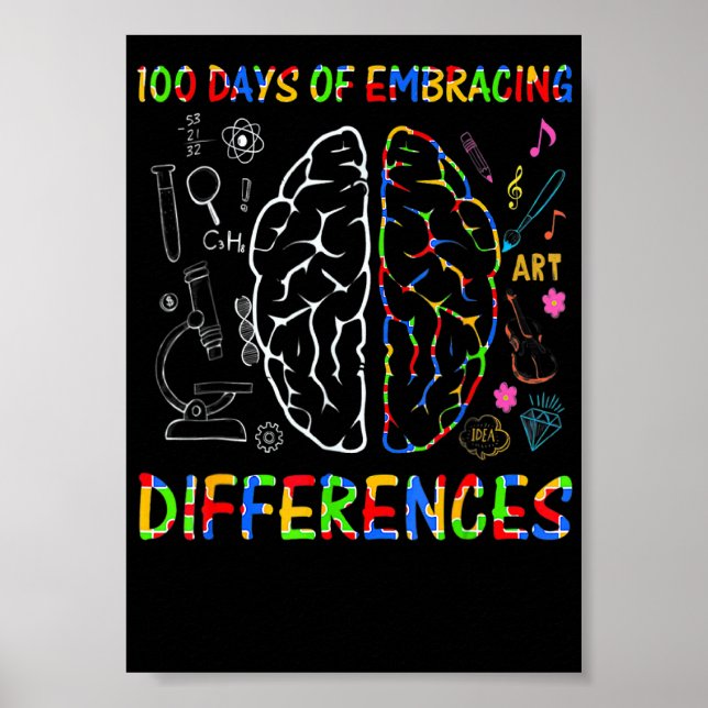 Affiche 100 Jours D'acceptation Des Différences En Spécial (Devant)