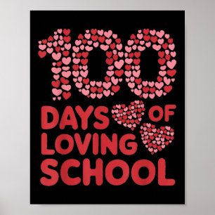 Affiche 100 Jours D'Amour Enseignante Femmes 100e Jour