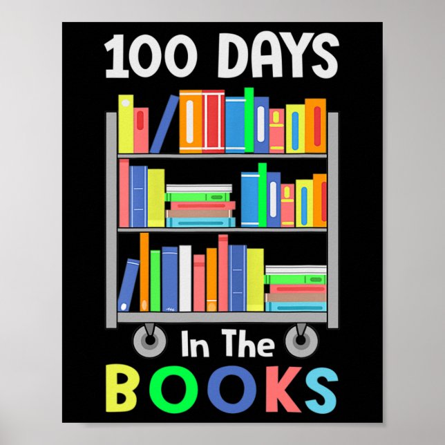 Affiche 100 Jours Dans Les Livres Lecture Bibliothécaire P (Devant)