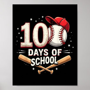 Affiche 100 Jours De Baseball Scolaire 100E Jour D'École