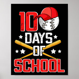 Affiche 100 Jours De Baseball Scolaire 100E Jour Garçons