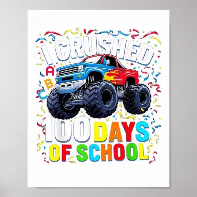 Affiche 100 Jours De Camion Monster À L'École 100E Jour De (Devant)