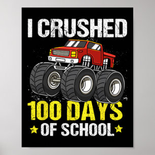 Affiche 100 Jours De Camion Monster Pour Enfants Garçons
