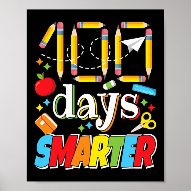 Affiche 100 Jours De Célébration De L'École Enseignant Étu (Devant)