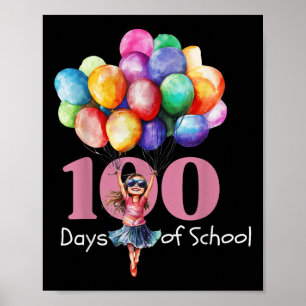 Affiche 100 Jours De Célébration Scolaire Tenue Enfants, F