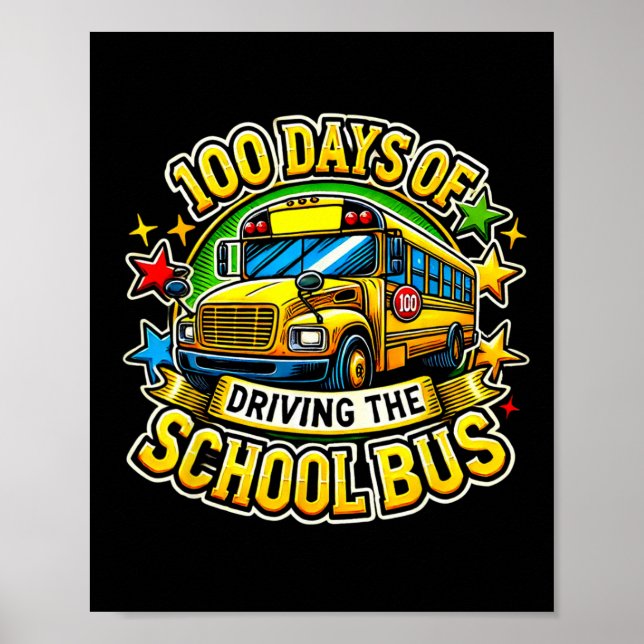 Affiche 100 Jours De Conduite Du Bus Scolaire (Devant)