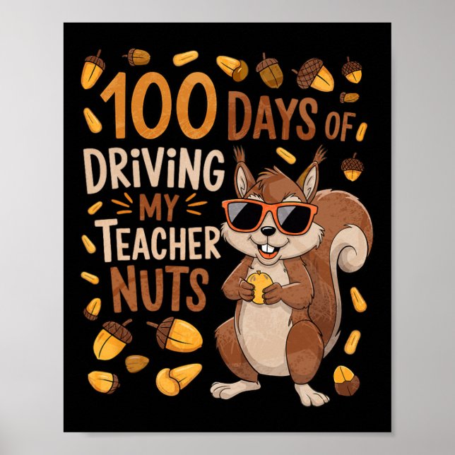 Affiche 100 Jours De Conduite Mon Enseignant Nuts Dansant  (Devant)