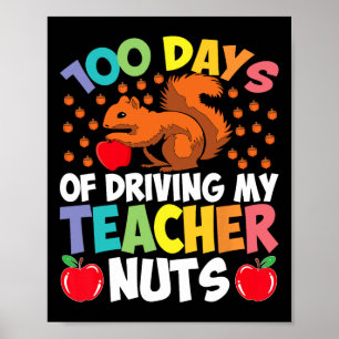 Affiche 100 Jours De Conduite Mon Enseignant Nuts Écureuil