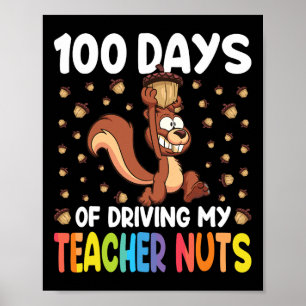 Affiche 100 Jours De Conduite Mon Enseignant Nuts Écureuil