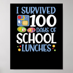 Affiche 100 Jours De Déjeuners D'École 100E Jour D'École(1