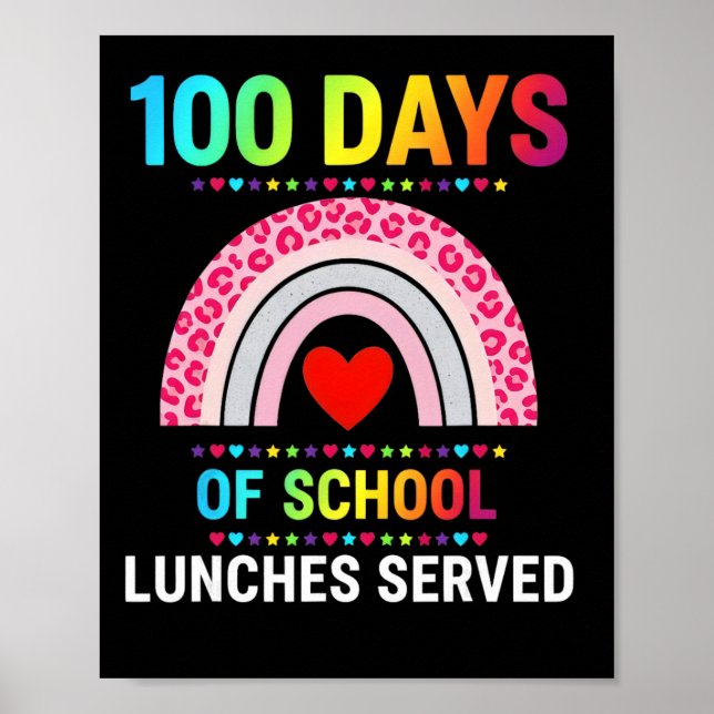 Affiche 100 jours de déjeuners scolaires servis déjeuner a (Devant)