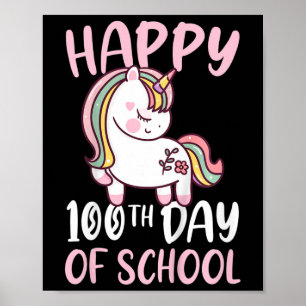 Affiche 100 Jours De Filles D'École Joyeux 100E Jour De L'