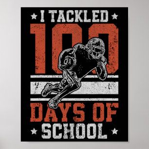 Affiche 100 Jours De Football Scolaire 100E Jour Pour Garç