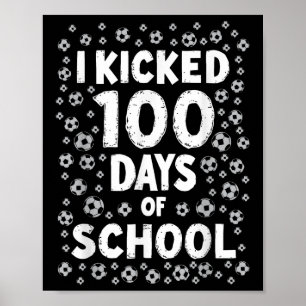 Affiche 100 Jours De Football Scolaire Enfants 100E Jour