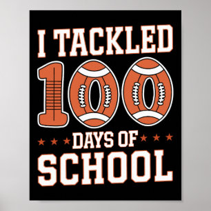 Affiche 100 Jours De Football Scolaire Garçons Enfants Enf