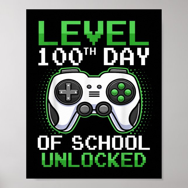 Affiche 100 Jours De Jeux Vidéo De L'École 100E Jour De (Devant)