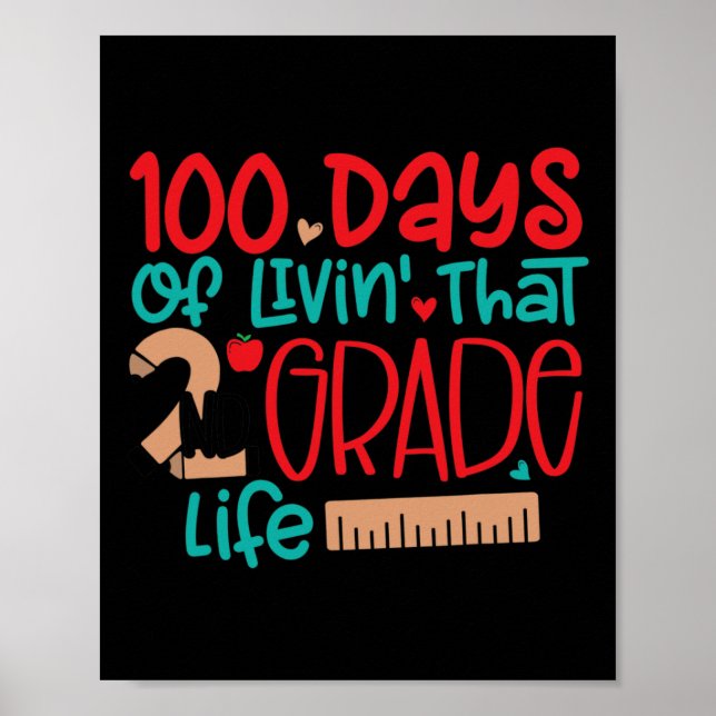 Affiche 100 Jours de la vie de 2e année de Livin 100 Jours (Devant)