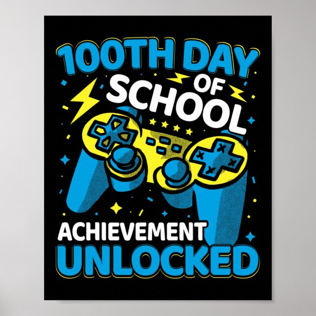 Affiche 100 Jours De L'École Vidéo Contrôleur De Jeu Garço (Devant)