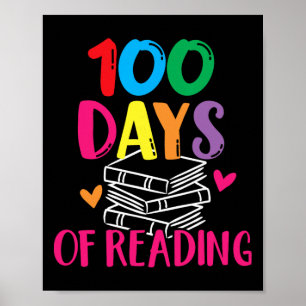 Affiche 100 jours de lecture scolaire Livres d'anglais pou