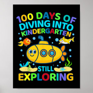 Affiche 100 jours de maternelle 100e jour d'école filles