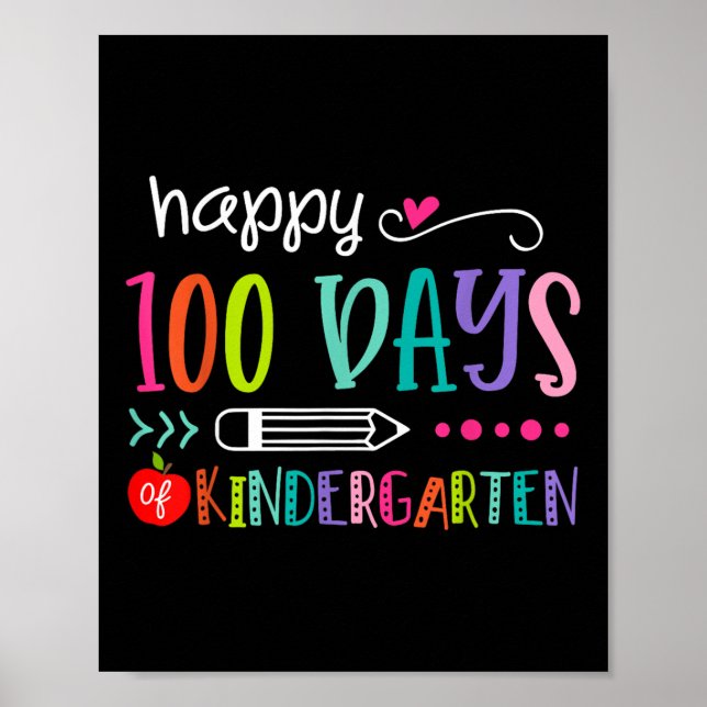 Affiche 100 Jours De Maternelle 100E Jours D'École (Devant)