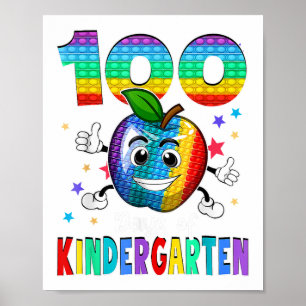 Affiche 100 Jours De Maternelle École Joyeux 100E Jour Po
