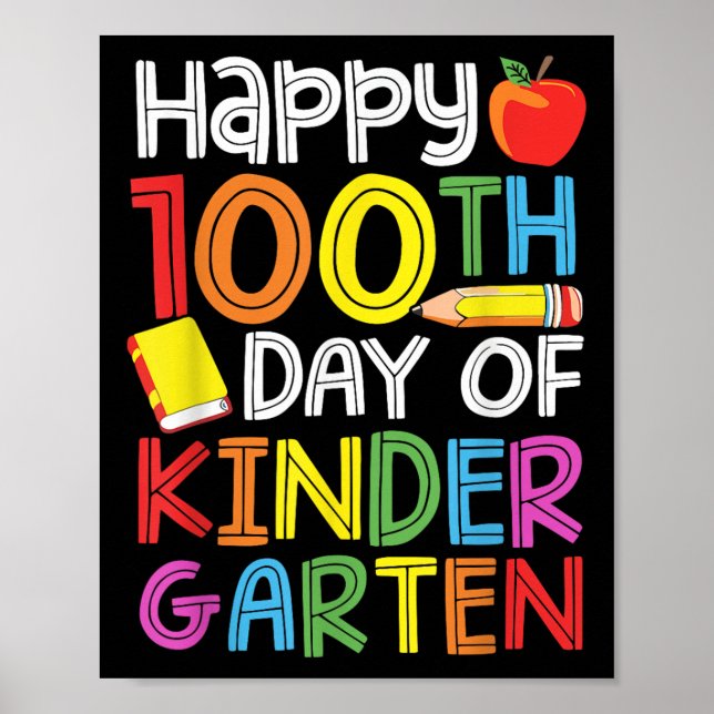 Affiche 100 Jours De Maternelle Enseignant Enfants 100E Jo (Devant)