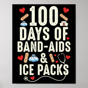Affiche 100 jours de Nd Sida et de packs de glace École d'