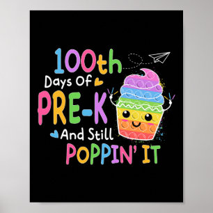 Affiche 100 Jours De Pré-k Et Toujours Poppin 100E Jour Po