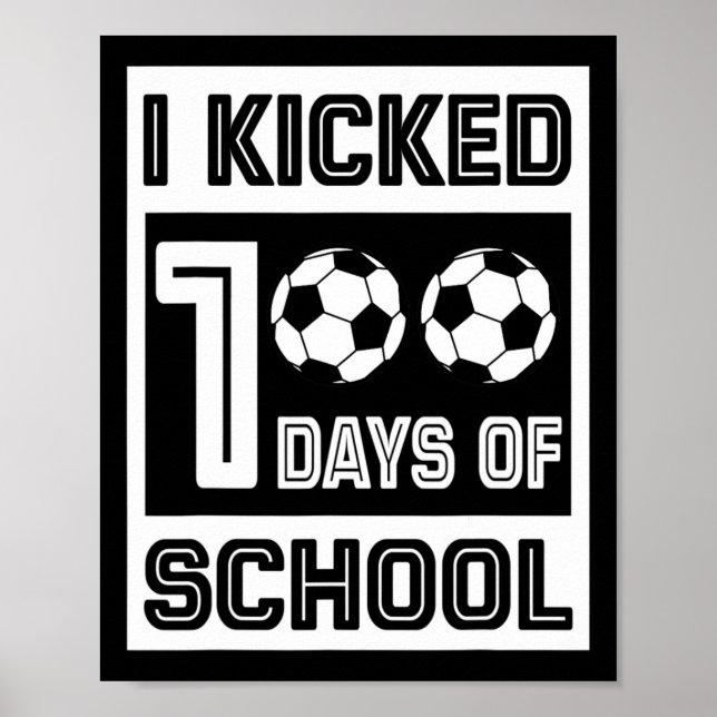 Affiche 100 Jours De Scolarité Amusants 100 Jours Pour Le  (Devant)