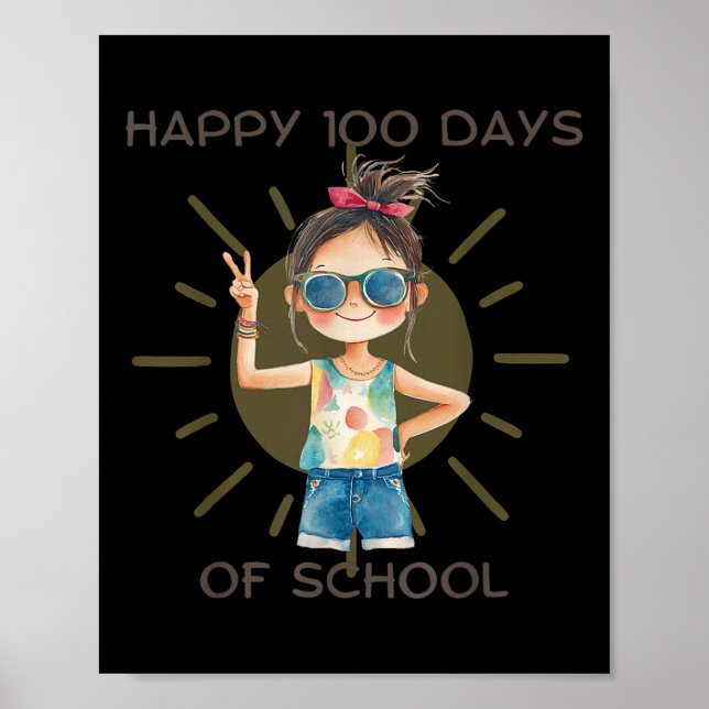 Affiche 100 Jours De Tenue D'École Pour Enseignants Et Enf (Devant)