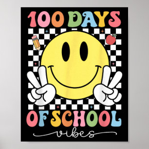 Affiche 100 Jours De Vibes Scolaires Mignonne Sourire Visa