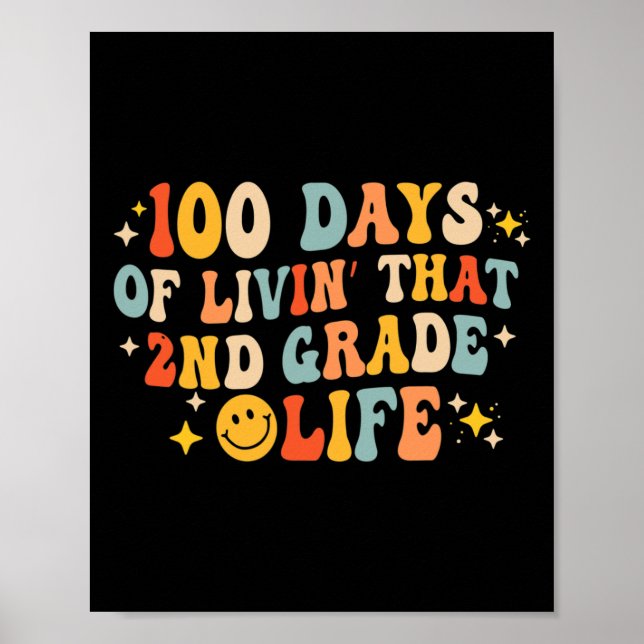 Affiche 100 Jours De Vie' Ce 2e Jour De 100E Année (Devant)