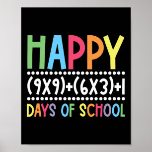 Affiche 100 Jours D'École 100E Jour Formule Mathématique P