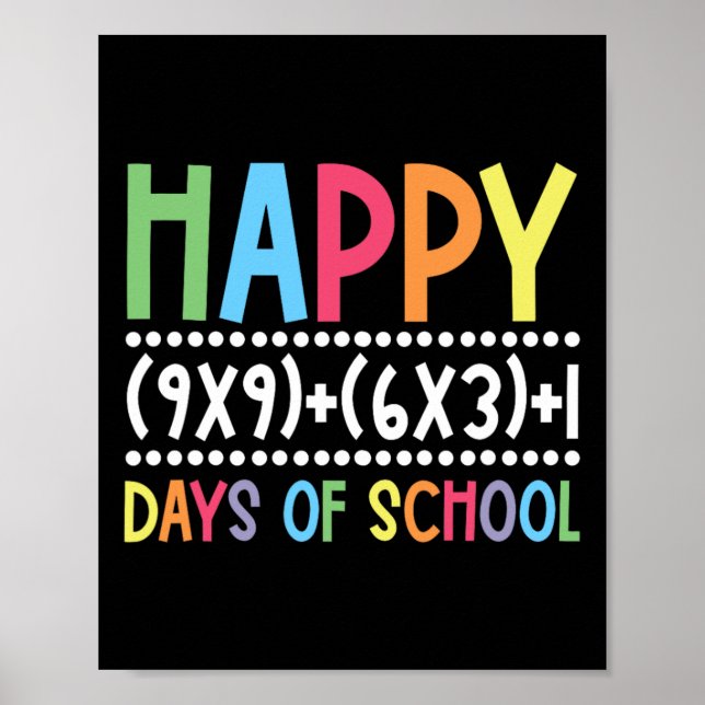 Affiche 100 Jours D'École 100E Jour Formule Mathématique P (Devant)