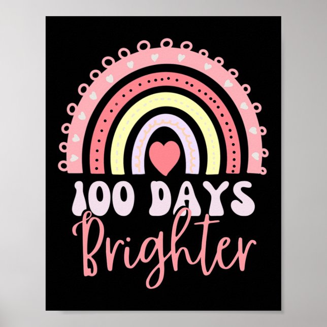 Affiche 100 Jours D'École Arc-En-Ciel 100 Jours Plus Brigh (Devant)