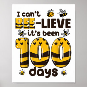 Affiche 100 Jours D'École Bee 100E Jour D'École Enfants