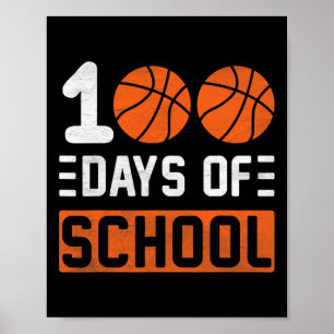 Affiche 100 Jours D'École Bysketbyll 100ème Jour De L'Écol