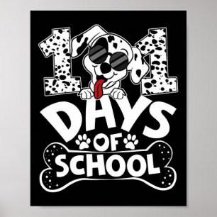 Affiche 100 Jours D'École Chien Dalmatien Garçon Enfant 10