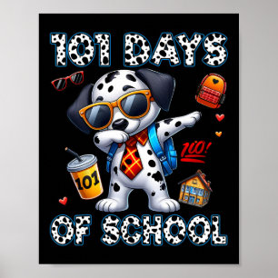 Affiche 100 Jours D'École Chien Dalmatien Garçon Enfant 10