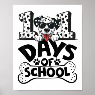 Affiche 100 Jours D'École Chien Dalmatien Garçon Enfant 10